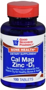 GNP Calcium Magnesium Zinc + D tablets - 100/btl