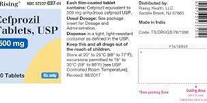 Cefprozil 500 mg tablets - 50 count