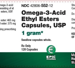 Omega 3 Acid Ethyl Esters 1gm Capsules - 120/btl