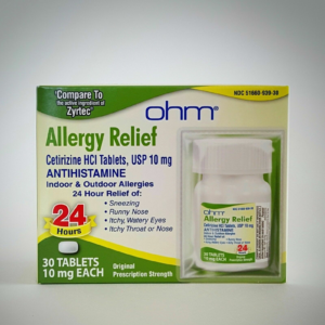 Cetirizine 10 mg tablets - 24 Hr -30/bx