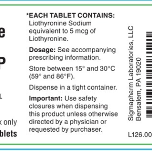 Liothyronine 5 mcg tab - 90 ct