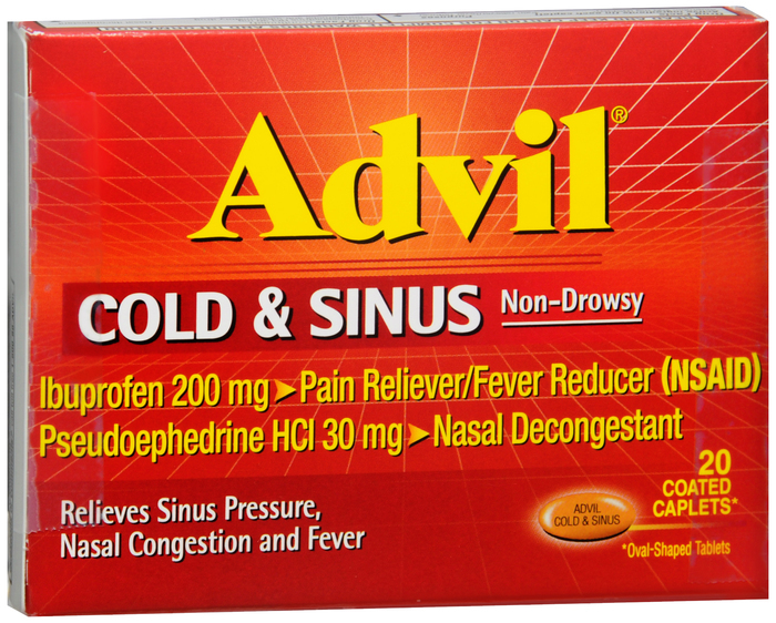 Advil Cold & Sinus Caplets PSE 30 mg - 20ct - (LC)