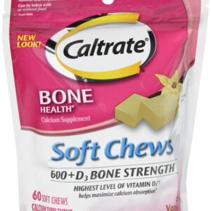 Caltrate Bone Health 600+D3 Chewables Vanilla Creme - 60ct