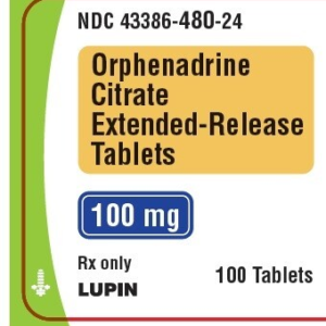 Orphenadrine Citrate ER 100mg Tablets 100/ btl