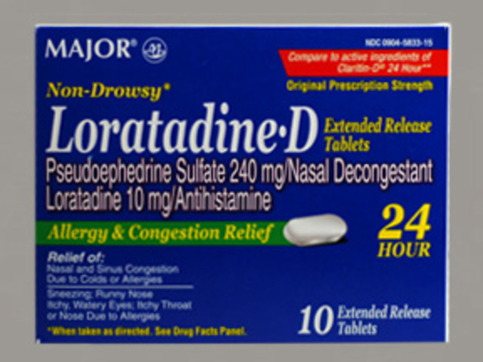 Loratadine D 240 mg-10 mg ER Tabs- 10/Bx (LC)