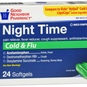 GNP Night Time Cold & Flu Softgels - 24ct