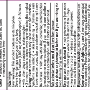Acetaminophen 500 mg tablets - 100 ct