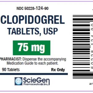 Clopidogrel 75 mg tabs 90 ct