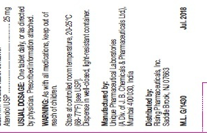 Atenolol 25 mg tablets - 1000/btl