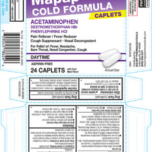 Mapap Acetaminophen Cold Formula 325mg Caplets - 24ct