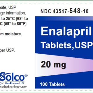 Enalapril 20 mg Tablets - 100/btl