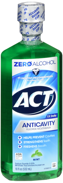 ACT Anticavity Alcohol Free Mint 18 oz