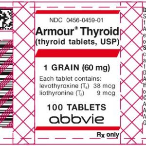 Armour Thyroid 1 grain (60 mg) tablets - 100/btl