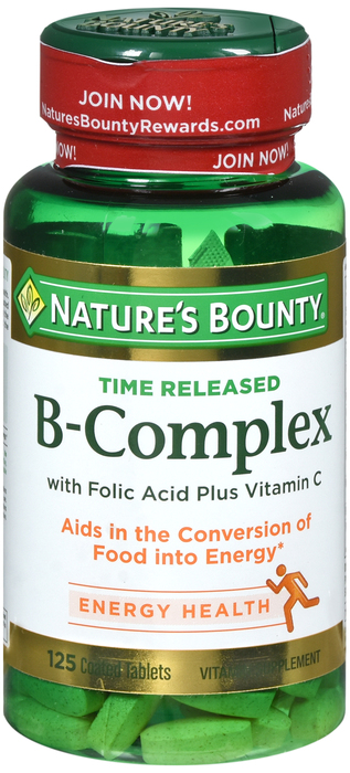 B-Complex Time Release (Folic acid & Vitamin C) tablets - 125/Btl