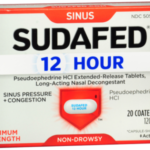 Sudafed Sinus Congestion 12 HR Caplets -20 ct (LC)
