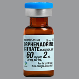 Orphenadrine Citrate 60 mg/2 ml vial - 10/box
