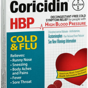Coricidin HBP Cold/Flu Tablets - 20/ct