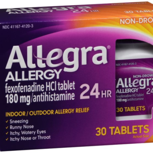 Allegra 24 HR Allergy 180 MG (Fexofenadine HCL) 30 Tabs/Bx +10