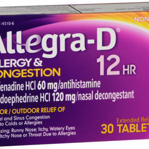 Allegra-D Allergy & Congestion 12hr E-R tablets - 30/ct (LC)