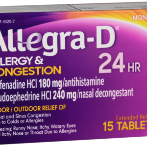 Allegra D 24HR 180mg tablets - 15/ct (LC)