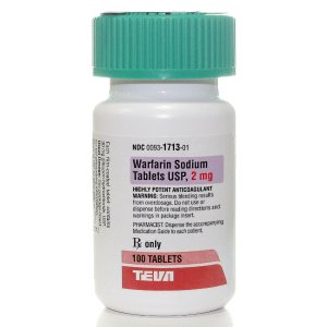 Wafarin 2mg tablets - 100 ct