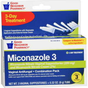 Miconazole 3 - Vag Suppositories + 0.32 oz Cream - 3 day treatment
