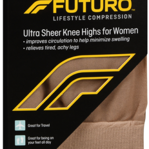 Futuro Knee High Womens Ultra Sheer Nude - Large 15-20m