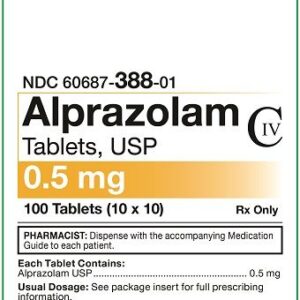 Alprazolam 0.5mg Tablets 100ct (C-IV)