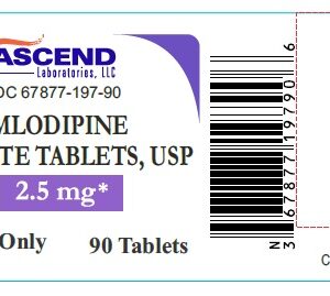 Amlodipine Besylate 2.5mg tablets - 90/ct