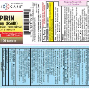Aspirin 325 mg tablets - 100/btl