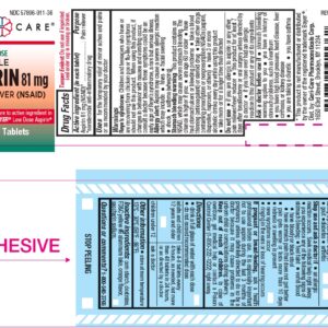 Geri-Care Aspirin 81mg Chewable Tablets - 36ct