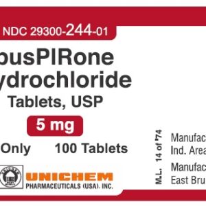 Buspirone 5 mg tablets - 100/bt