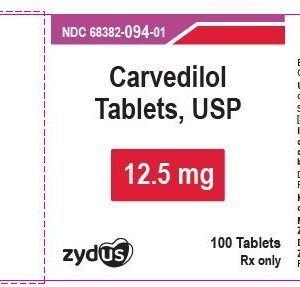 Carvedilol 12.5 mg tablets - 100/btl