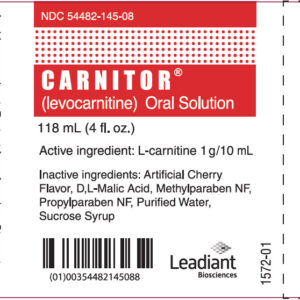 Carnitor (levocarnitine) Oral solution - 4 oz