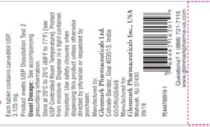 Carvedilol 3.125 mg tablets - 100/btl