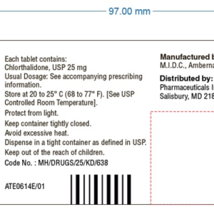 Chlorthalidone 25 mg tablets - 100/btl