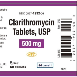 Clarithromycin 500 mg tablets - 60/btl