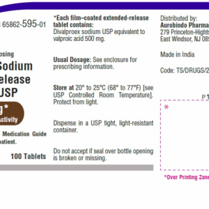 Divalproex Sodium 500 mg tablets E-R 100/btl