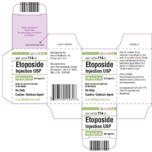 Etoposide 100 mg/5 ml SDV