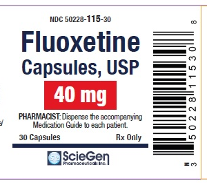 Fluoxetine 40 mg capsules - 30/btl