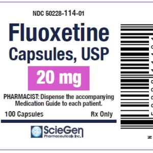 Fluoxetine 20mg Capsules - 100ct