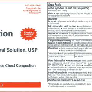 Guaifenesin 100 mg Cherry solution - 473 ml