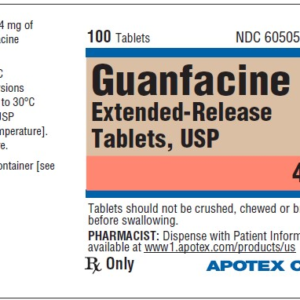 Guanfacine 4 mg E-R tablets - 100/btl