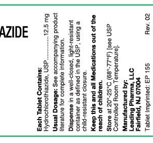 Hydrochlorothiazide 12.5mg tablets - 100/btl