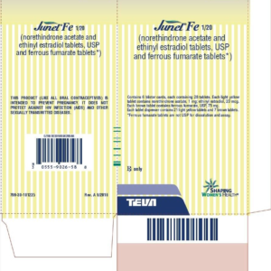 Junel Fe 1/20 mcg tablets- 6 x 28/ct