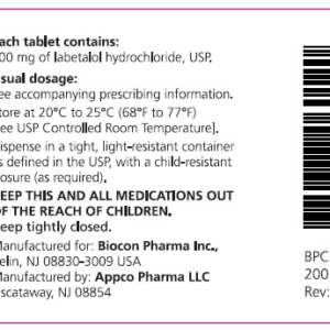 Labetalol 100 mg tab - 100/btl