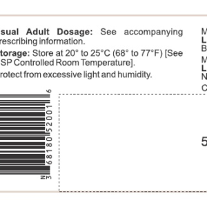 Lisinopril and Hydrochlorothiazide Tablets USP 20mg/25mg - 100ct