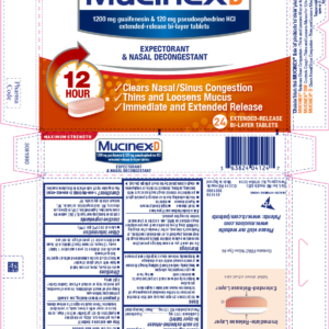 Mucinex D Max Strength (120 mg PSE) tab 24/ct (LC)