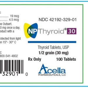 NP Thyroid 30 mg tablets - 100ct