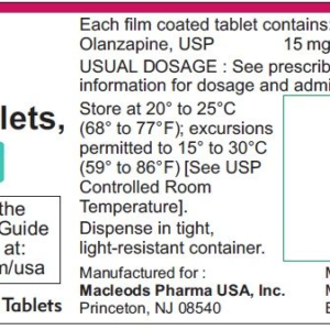 Olanzapine 15mg tablets - 30/btl